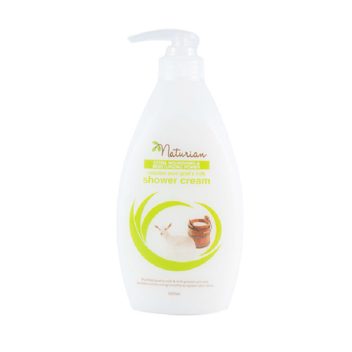 Naturian Shower Cream Pure Goat Milk Body Wash 600ml